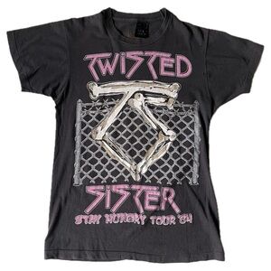 Twisted Sister 1980s Vintage Band Shirt Heavy Metal Stay Hungry Tour 84 Dee